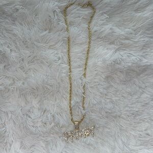 Minimalist Gold and Silver Script Necklace